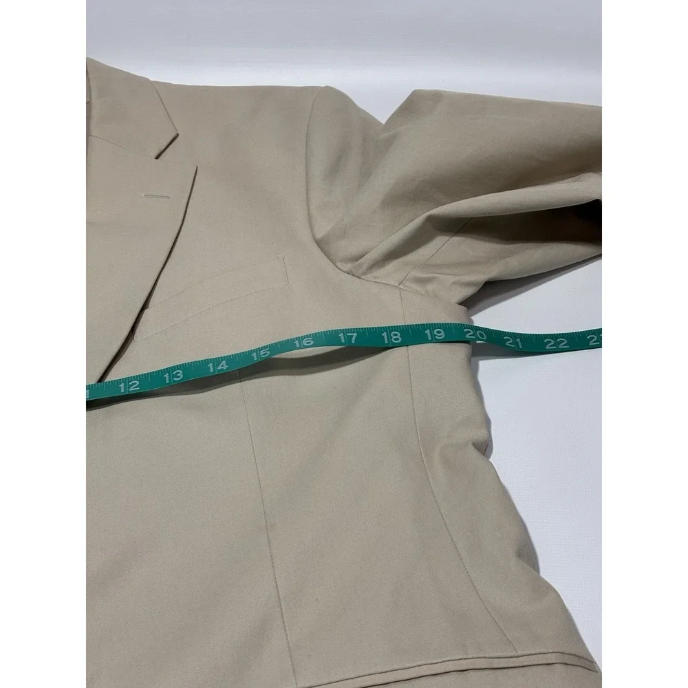 Banana Republic Mens 38R Beige‎ Cotton Blend Classic Blazer Jacket Double Vent